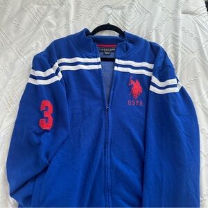U.S. Polo Assn. Men's Royal Blue Varsity Jacket